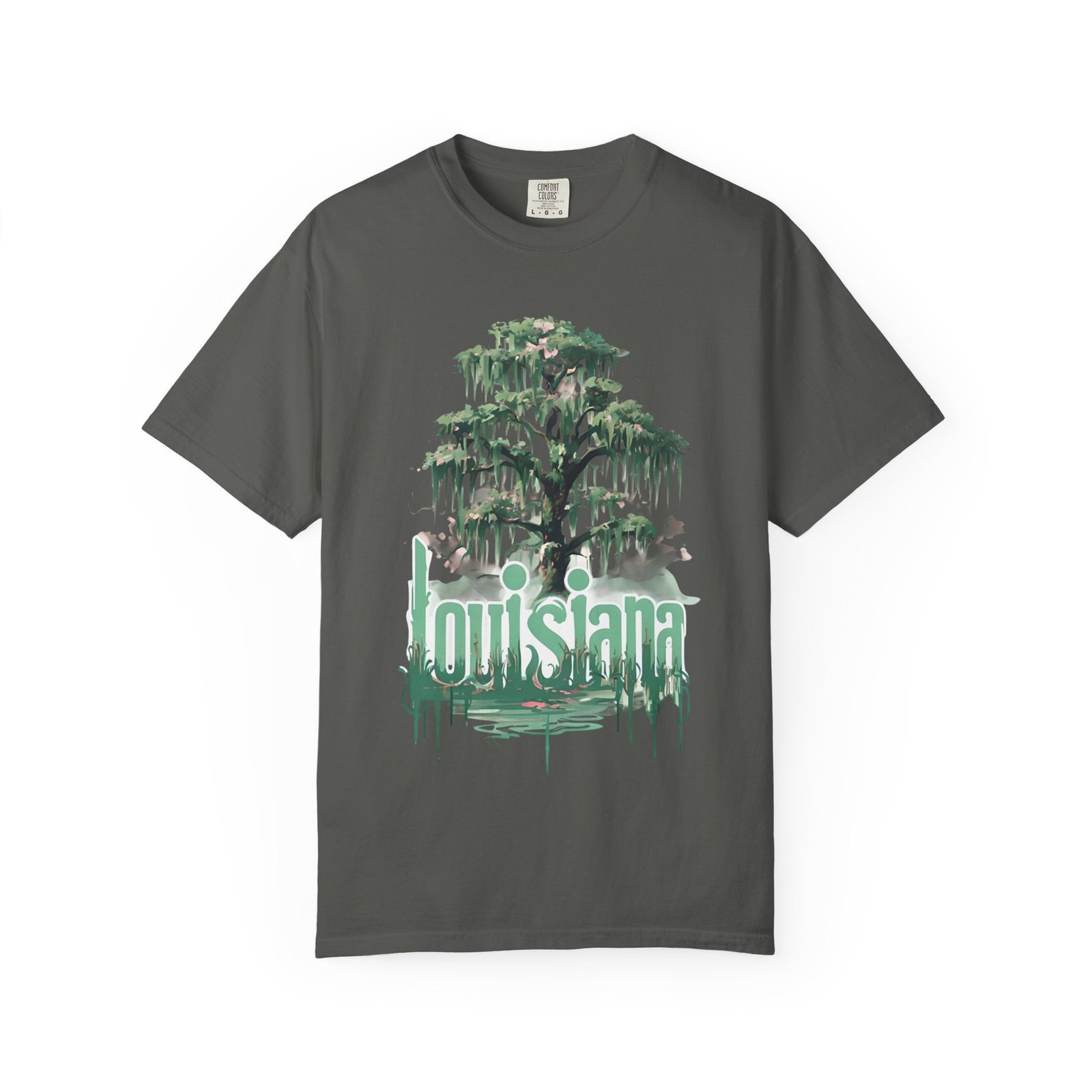 Cypress Tree Louisiana Tee | Swamp Moss Graphic T-shirt - Image 9