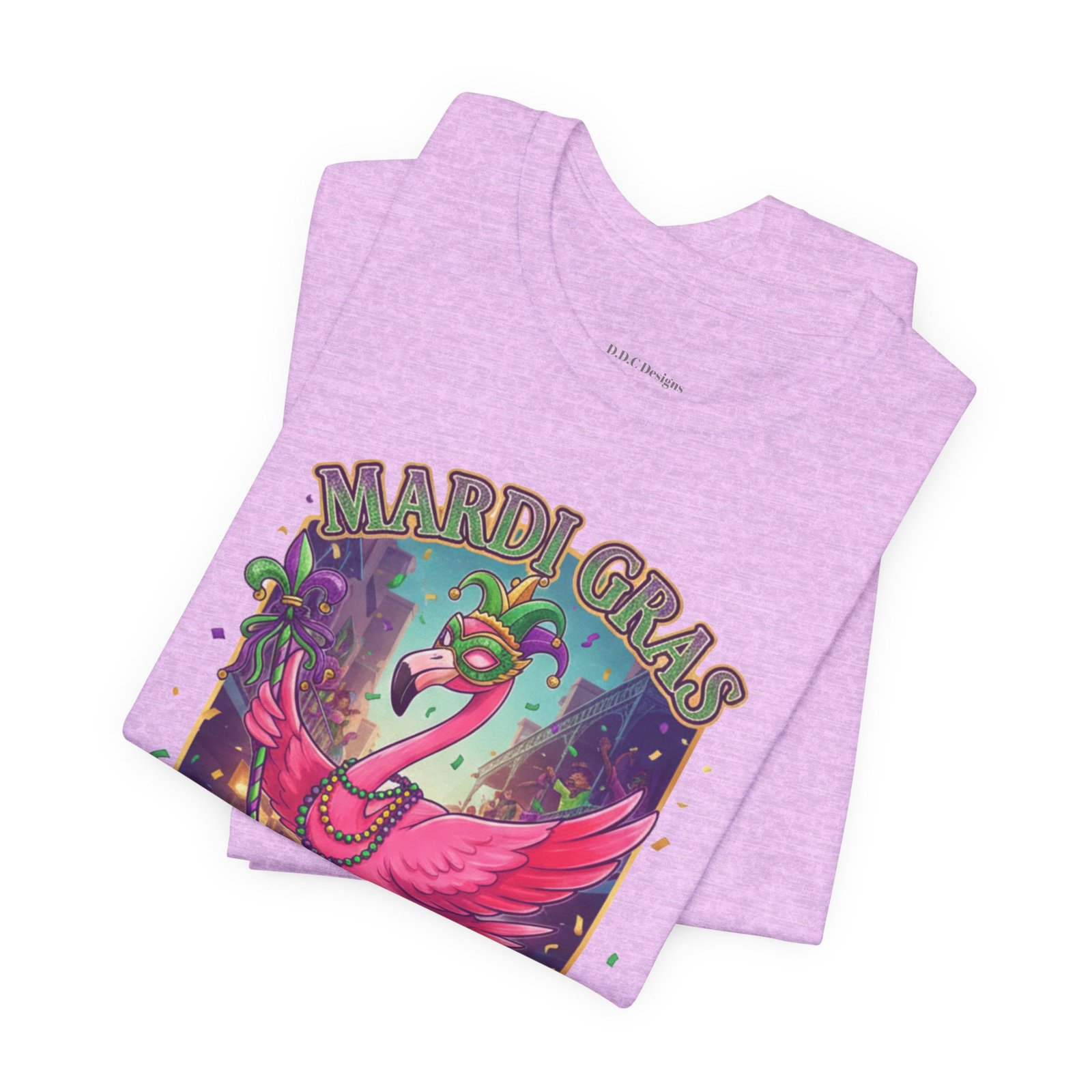 Mardi Gras Flamingo New Orleans Tee NOLA Carnival Parade Shirt - Image 153