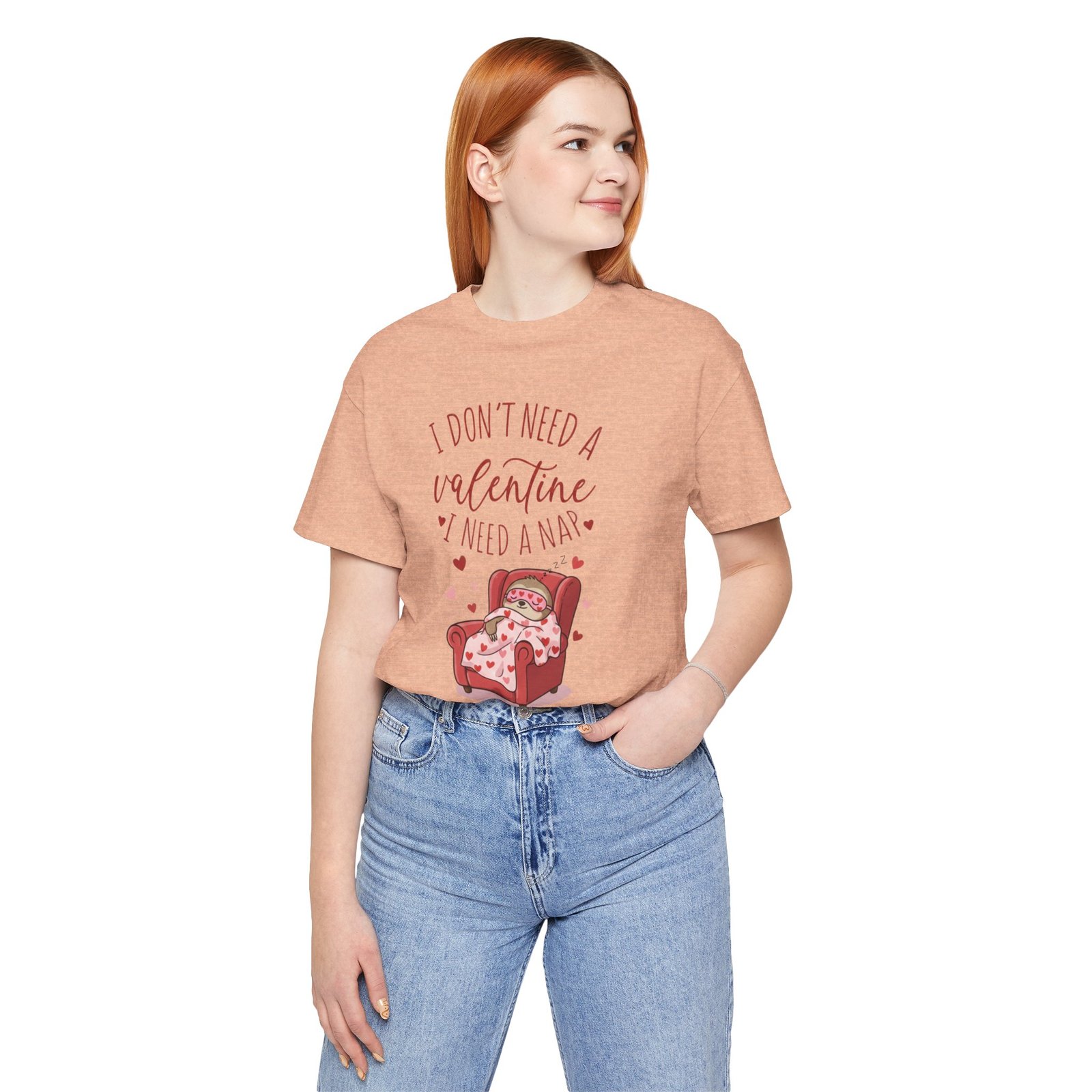 I Dont need a Valentine I need a nap Tshirt sloth Valentine tee - Image 62