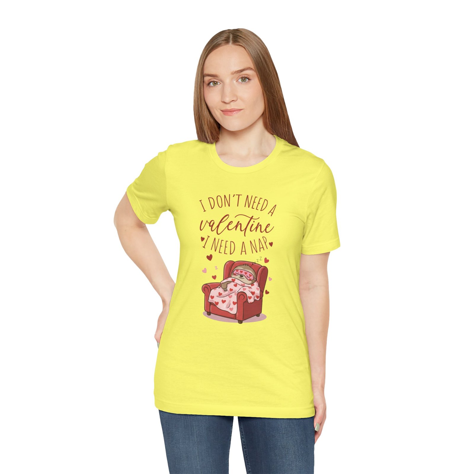 I Dont need a Valentine I need a nap Tshirt sloth Valentine tee - Image 72