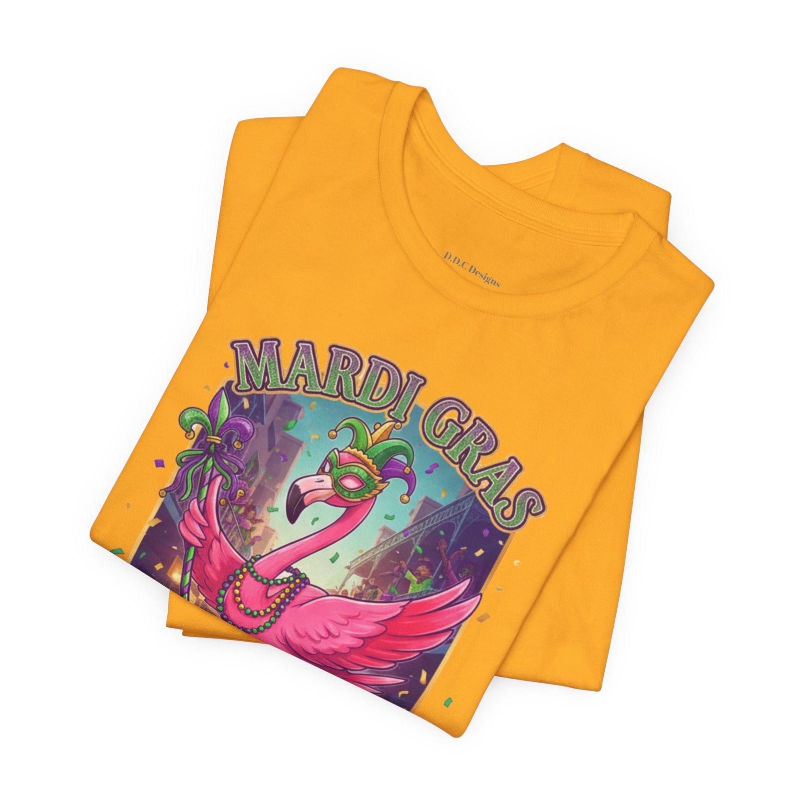 Mardi Gras Flamingo New Orleans Tee NOLA Carnival Parade Shirt - Image 53