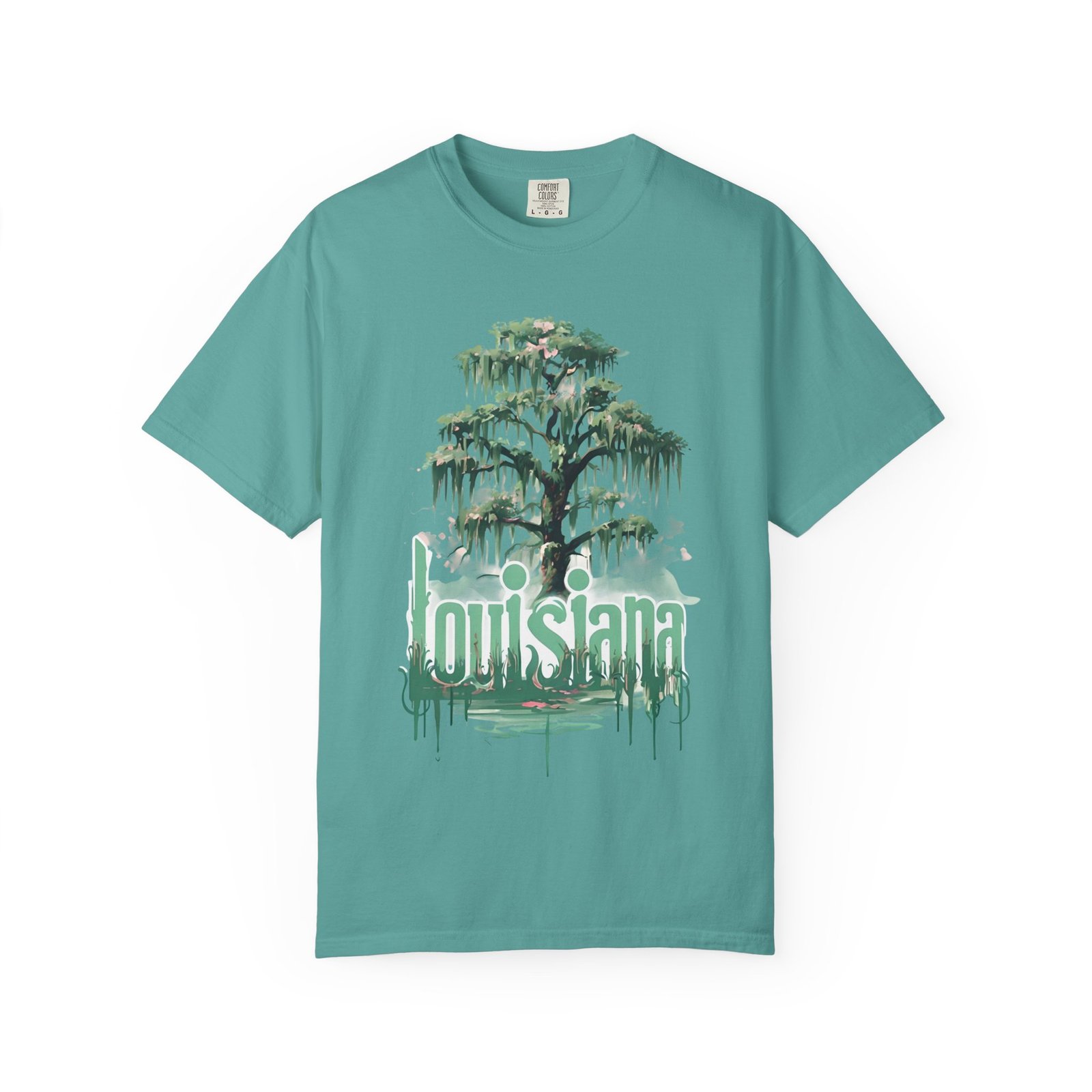 Cypress Tree Louisiana Tee | Swamp Moss Graphic T-shirt - Image 21