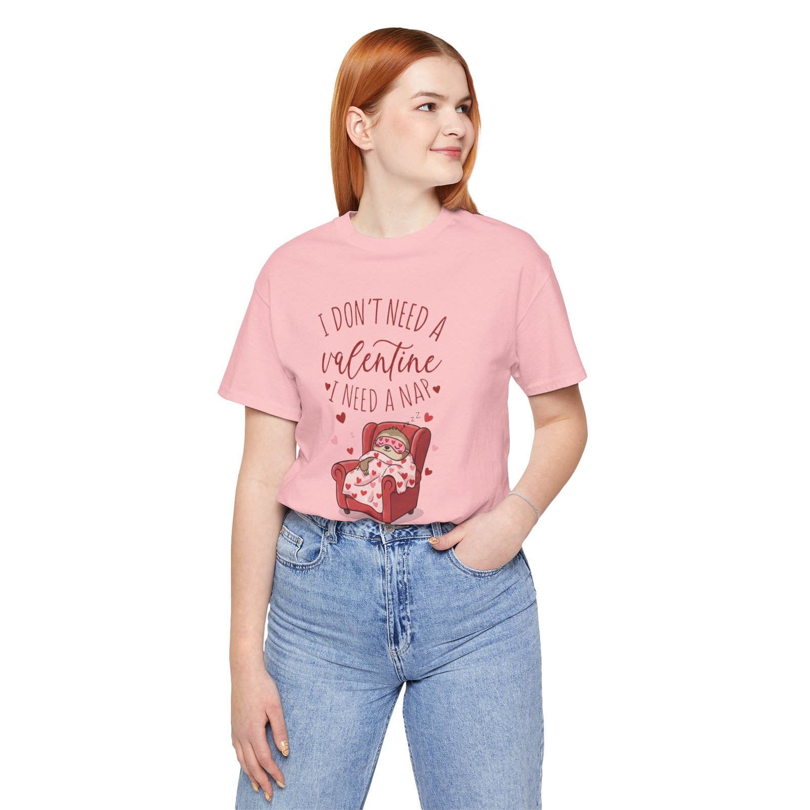 I Dont need a Valentine I need a nap Tshirt sloth Valentine tee - Image 107