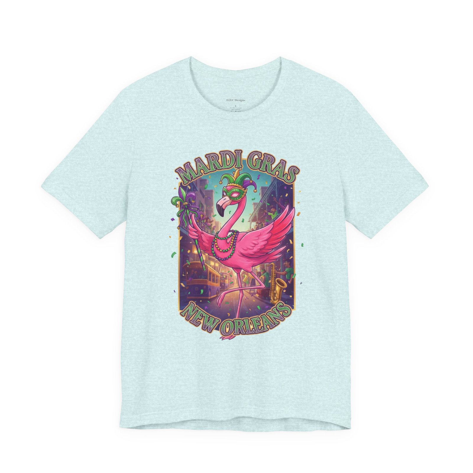 Mardi Gras Flamingo New Orleans Tee NOLA Carnival Parade Shirt - Image 81