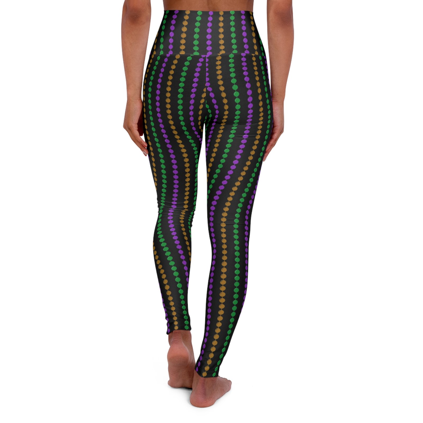 Mardi Gras High Waisted Yoga Leggings - Image 2