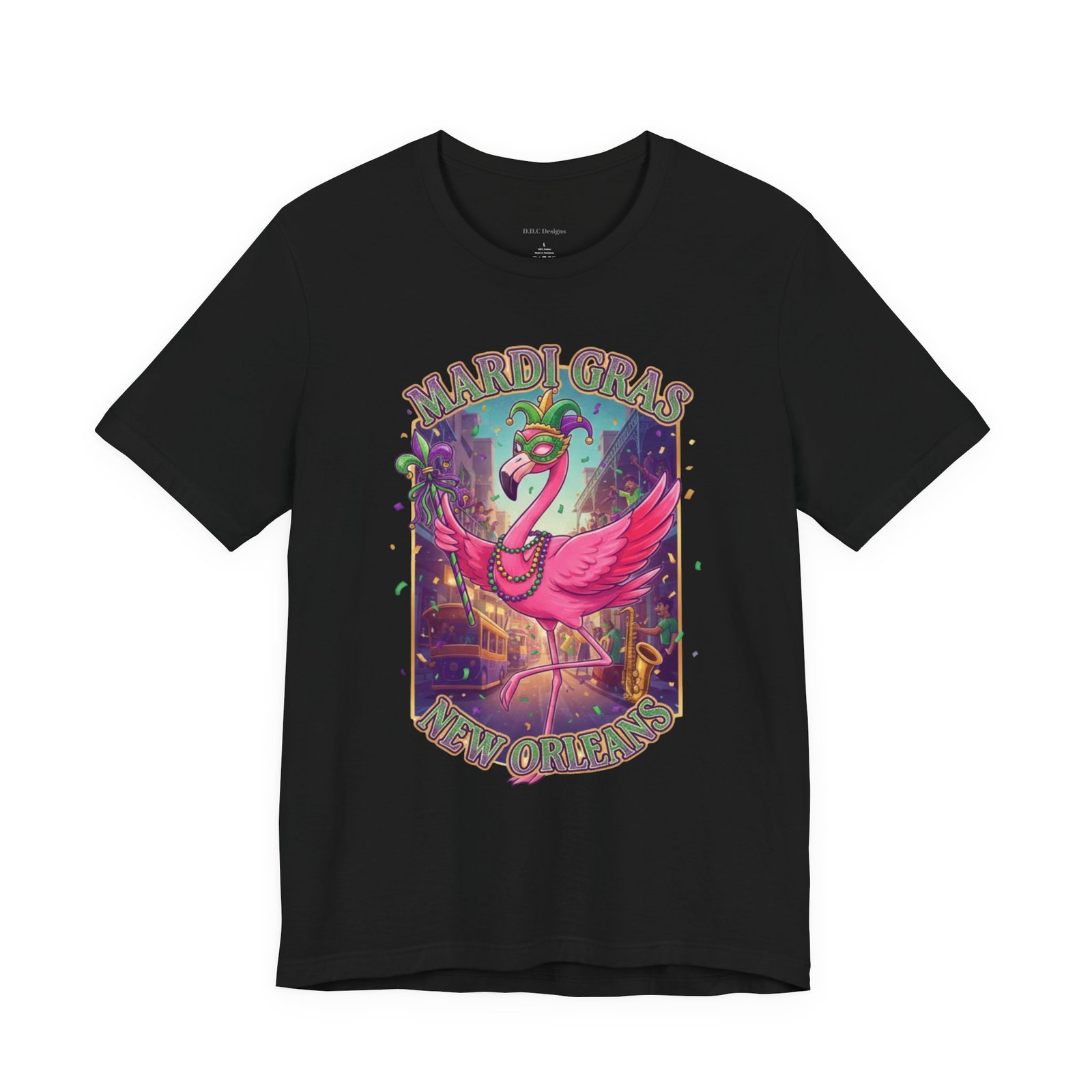 Mardi Gras Flamingo New Orleans Tee NOLA Carnival Parade Shirt - Image 21