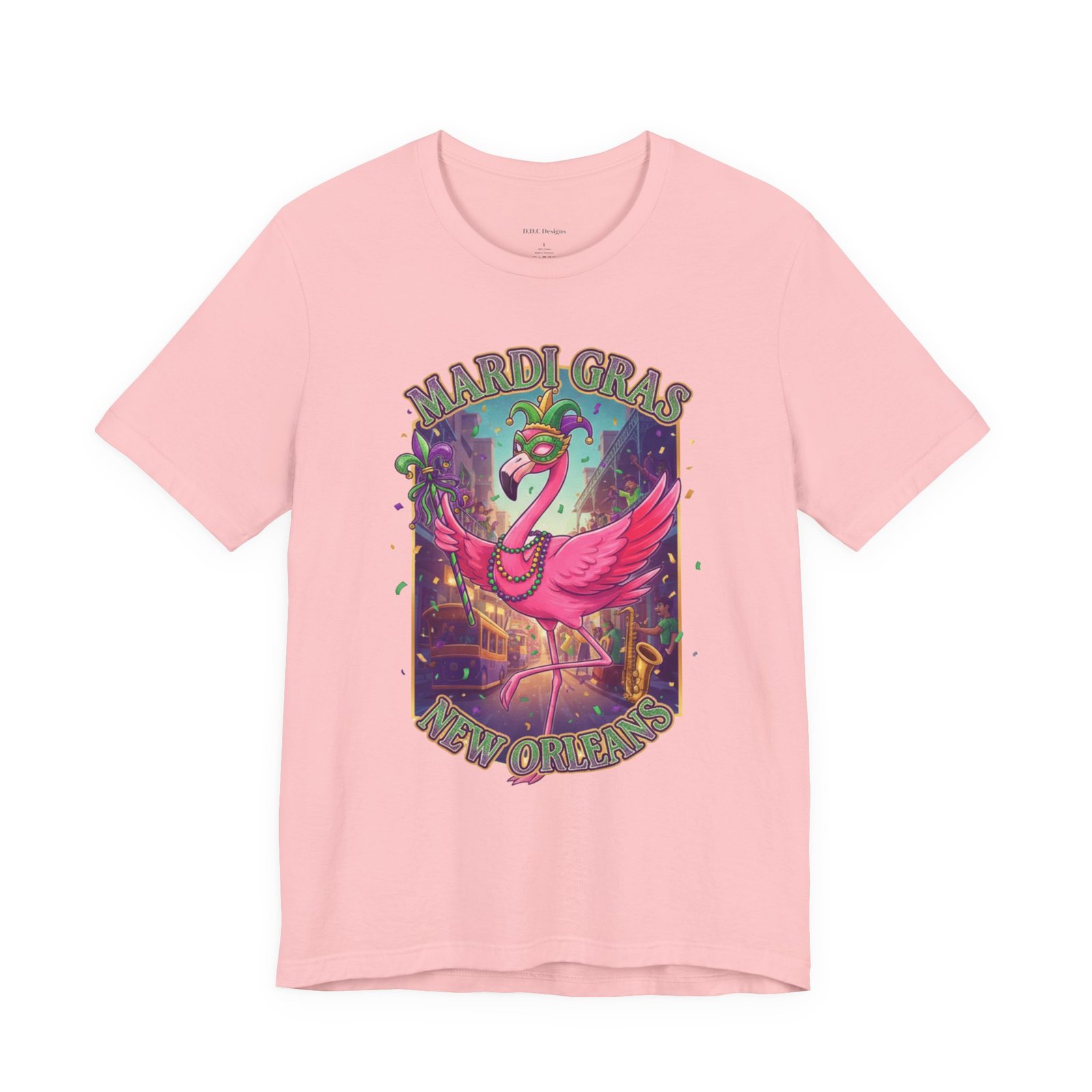 Mardi Gras Flamingo New Orleans Tee NOLA Carnival Parade Shirt - Image 171