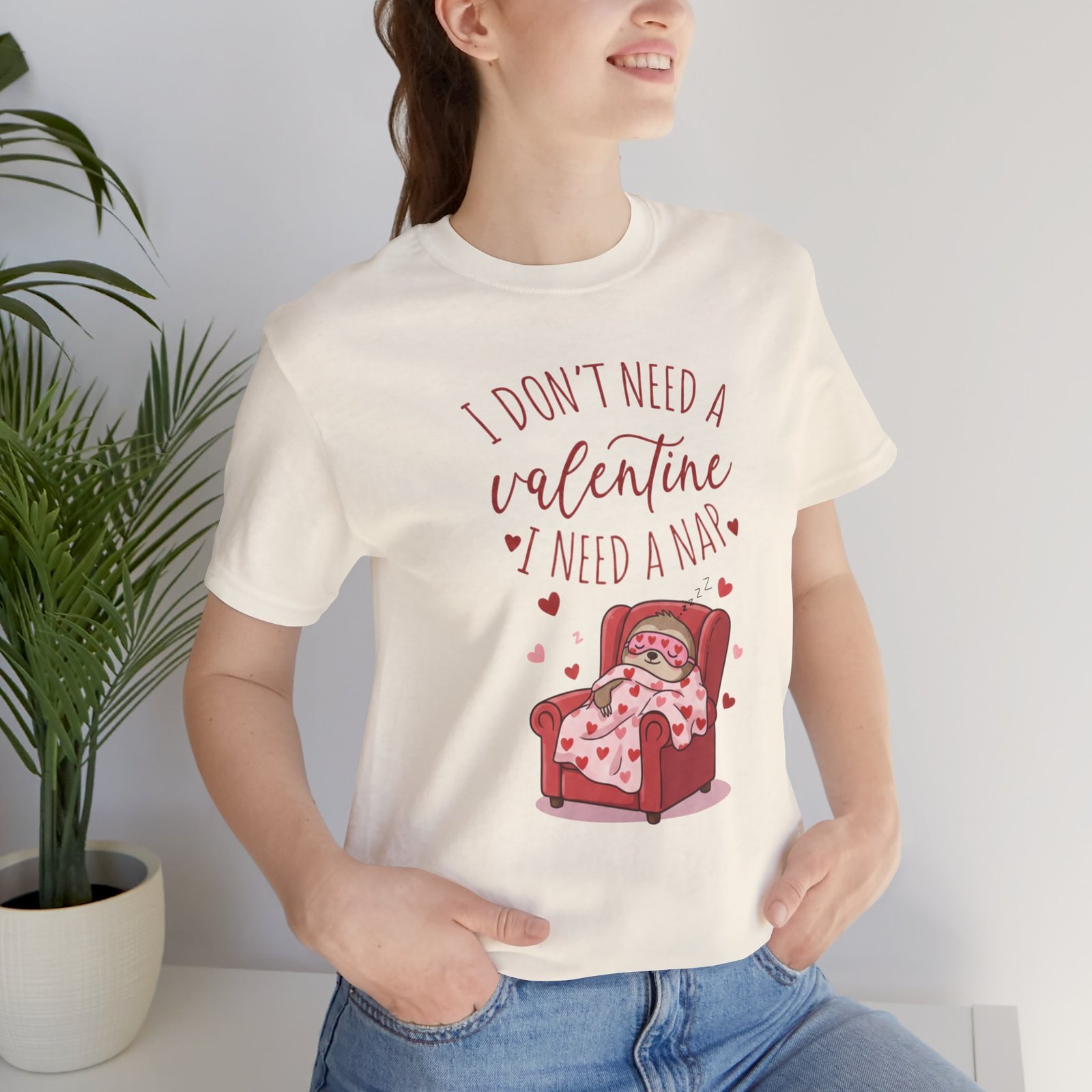 I Dont need a Valentine I need a nap Tshirt sloth Valentine tee - Image 42