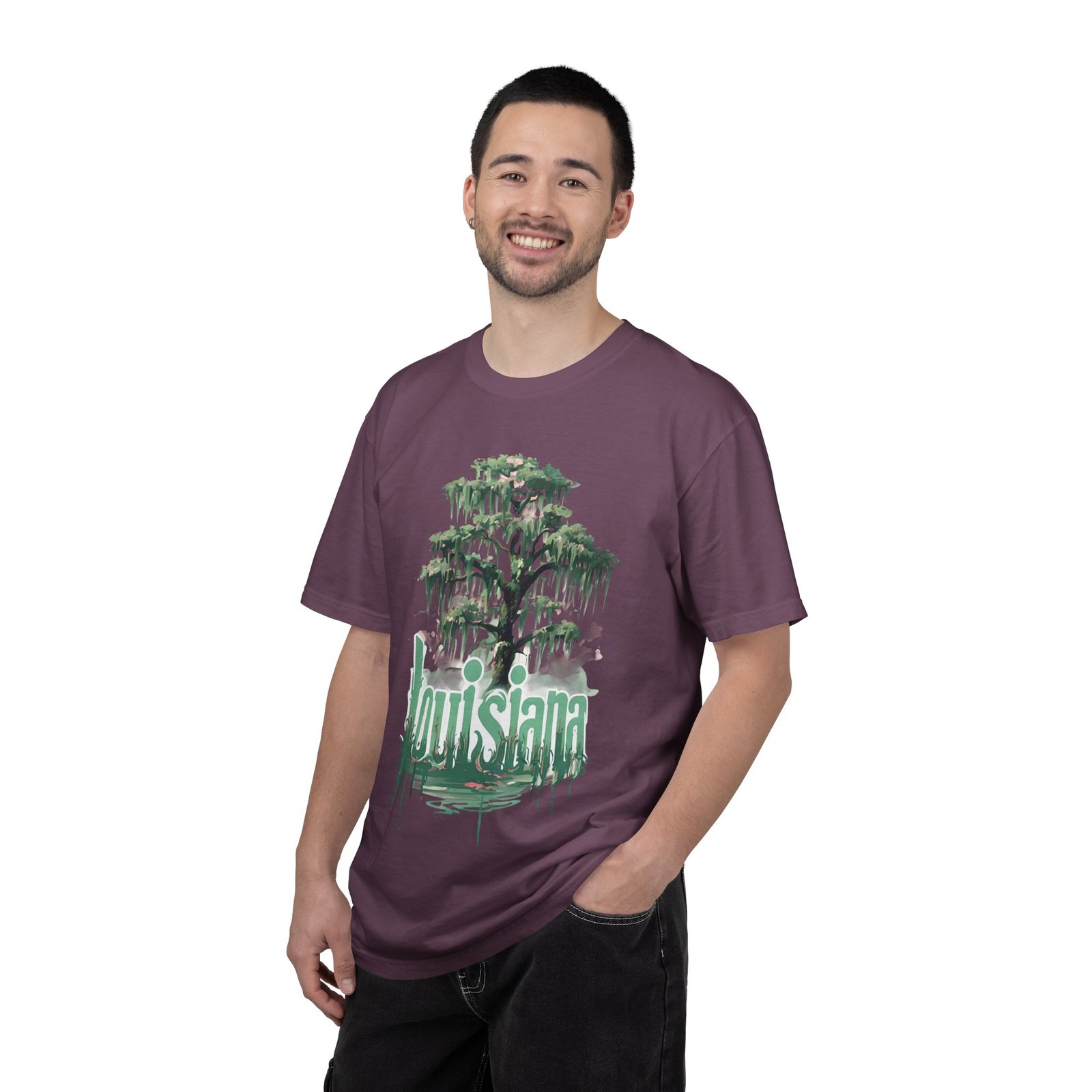Cypress Tree Louisiana Tee | Swamp Moss Graphic T-shirt - Image 40