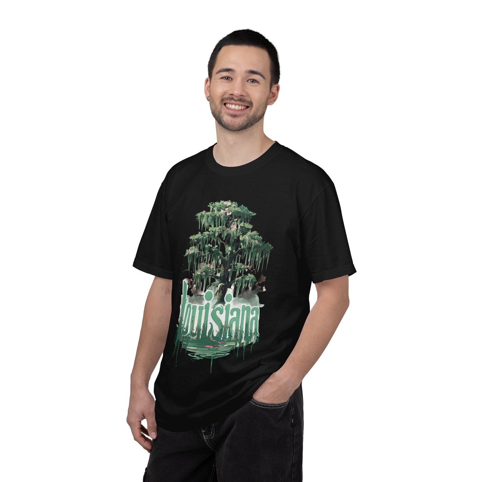 Cypress Tree Louisiana Tee | Swamp Moss Graphic T-shirt - Image 36