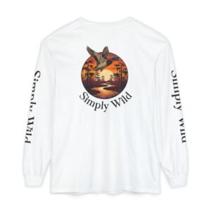 Mallard Duck Sunset Simply Wild long sleeve shirt | Nature wildlife tee