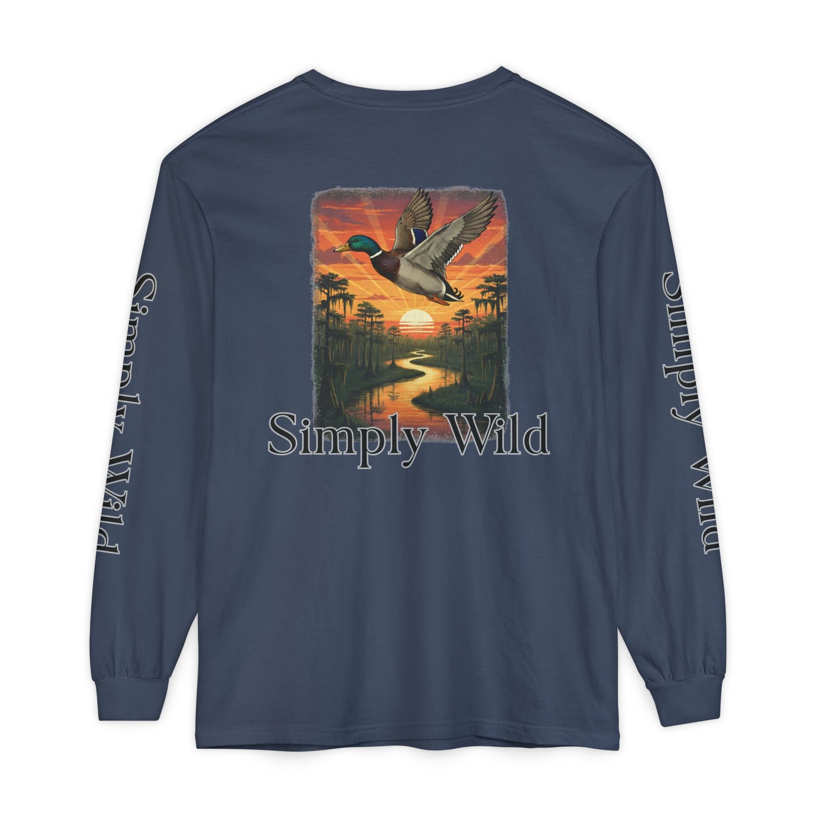 Mallard Duck Sunset Simply Wild long sleeve shirt | Nature wildlife tee - Image 42