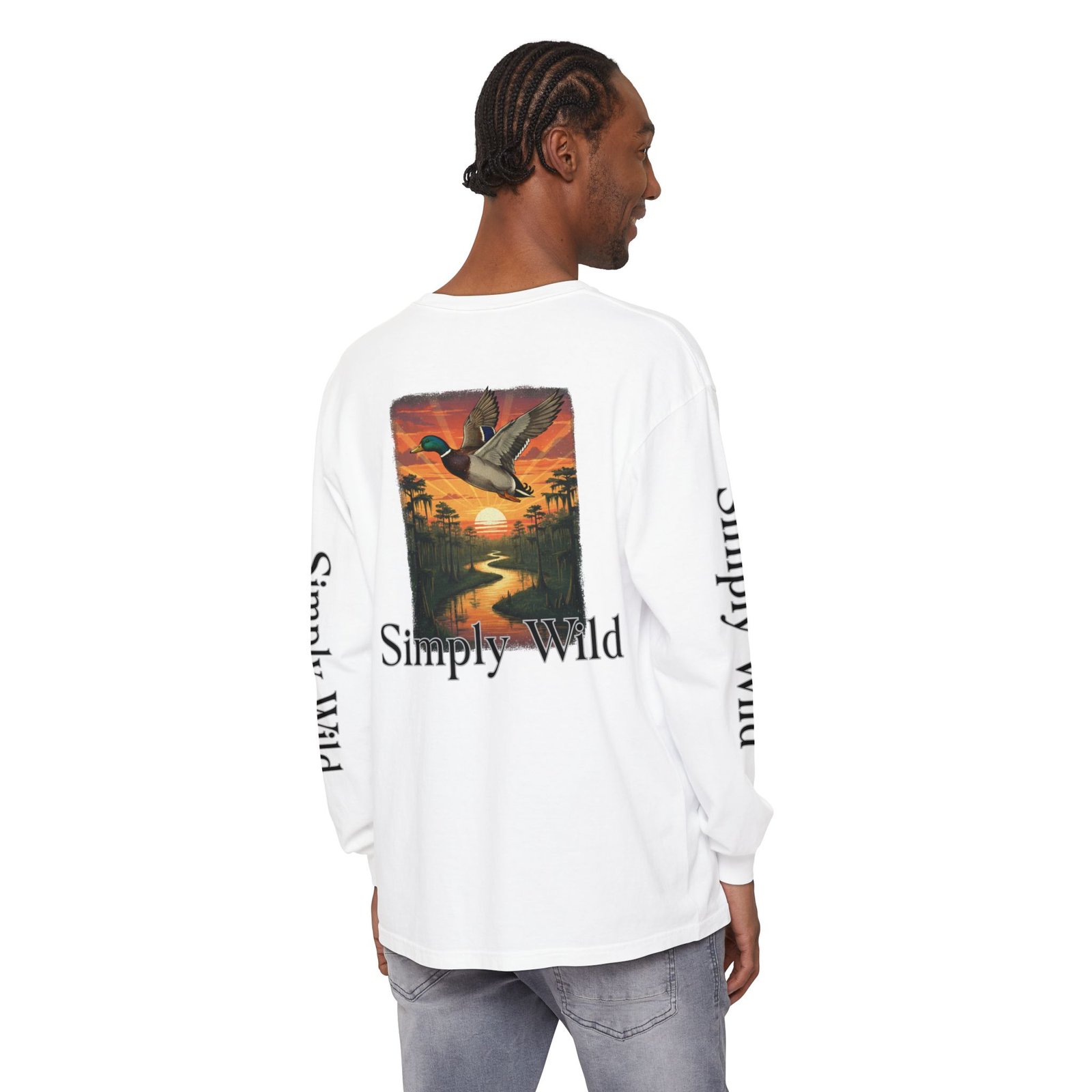 Mallard Duck Sunset Simply Wild long sleeve shirt | Nature wildlife tee - Image 8