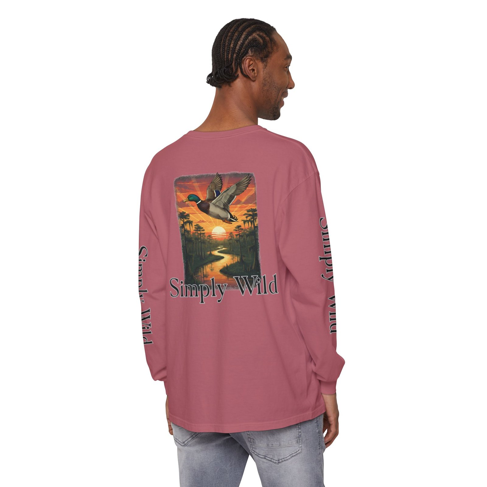 Mallard Duck Sunset Simply Wild long sleeve shirt | Nature wildlife tee - Image 60