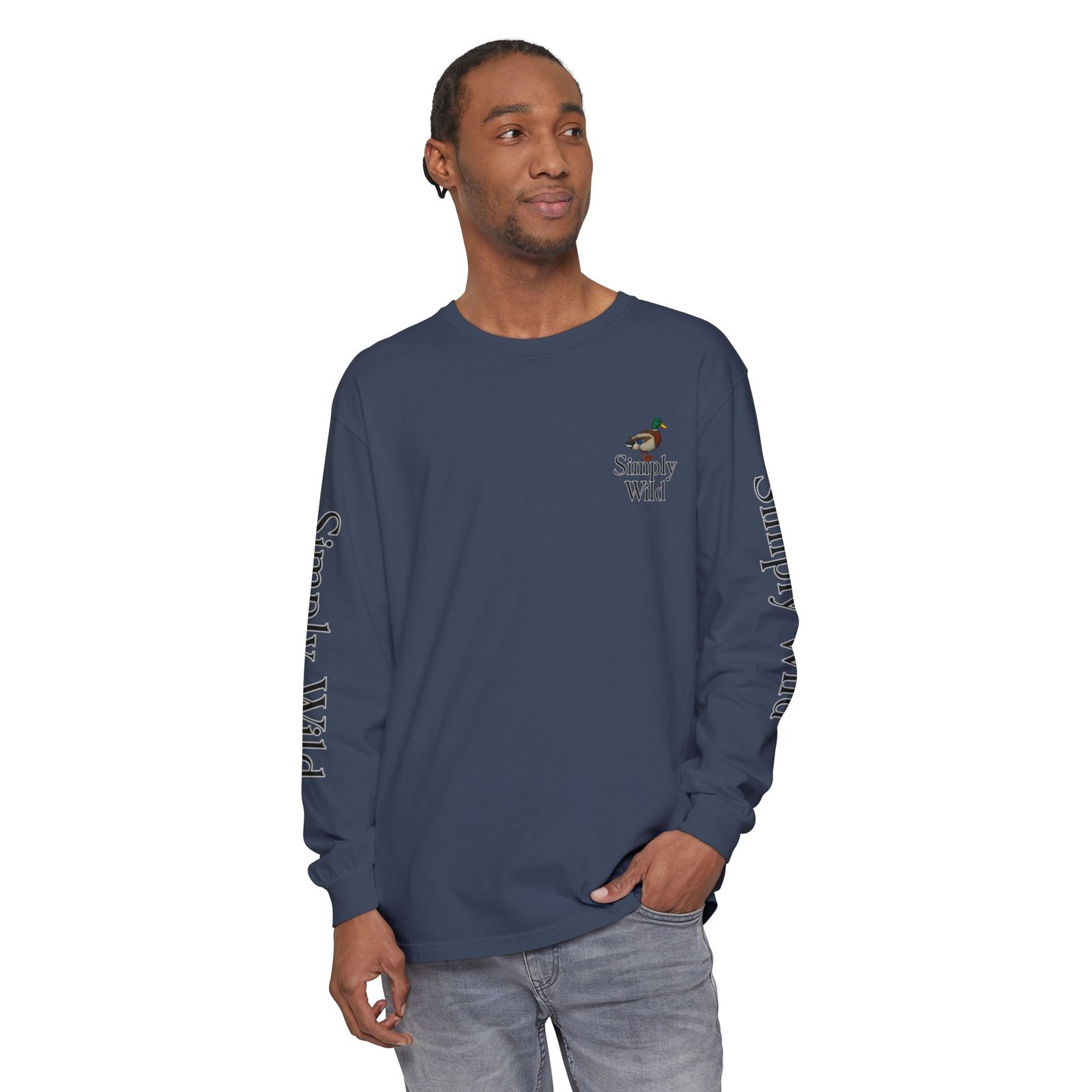 Mallard Duck Sunset Simply Wild long sleeve shirt | Nature wildlife tee - Image 43