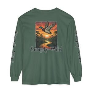 Mallard Duck Sunset Simply Wild long sleeve shirt | Nature wildlife tee
