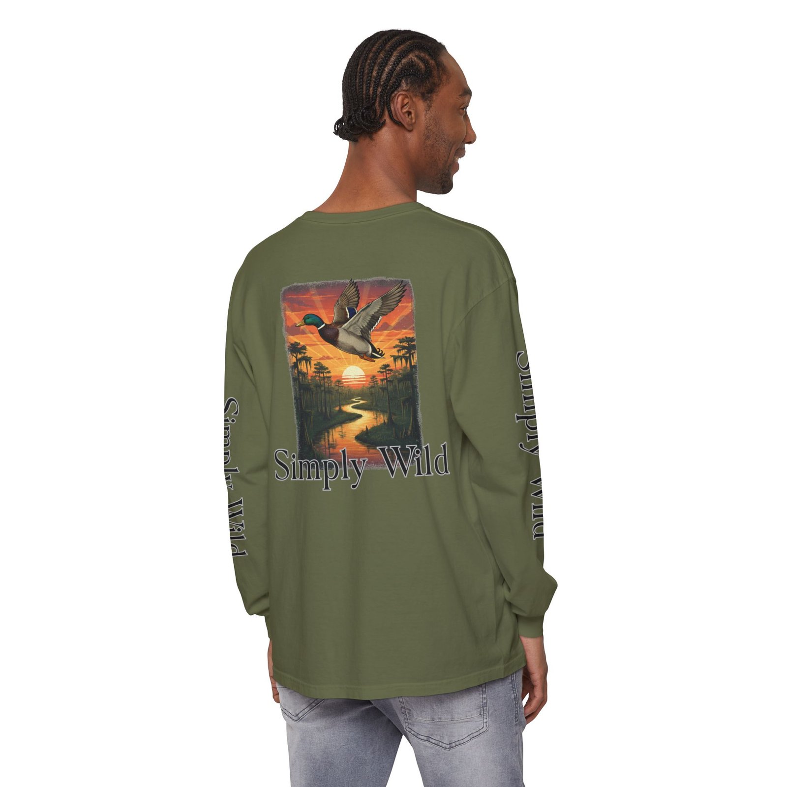 Mallard Duck Sunset Simply Wild long sleeve shirt | Nature wildlife tee - Image 28