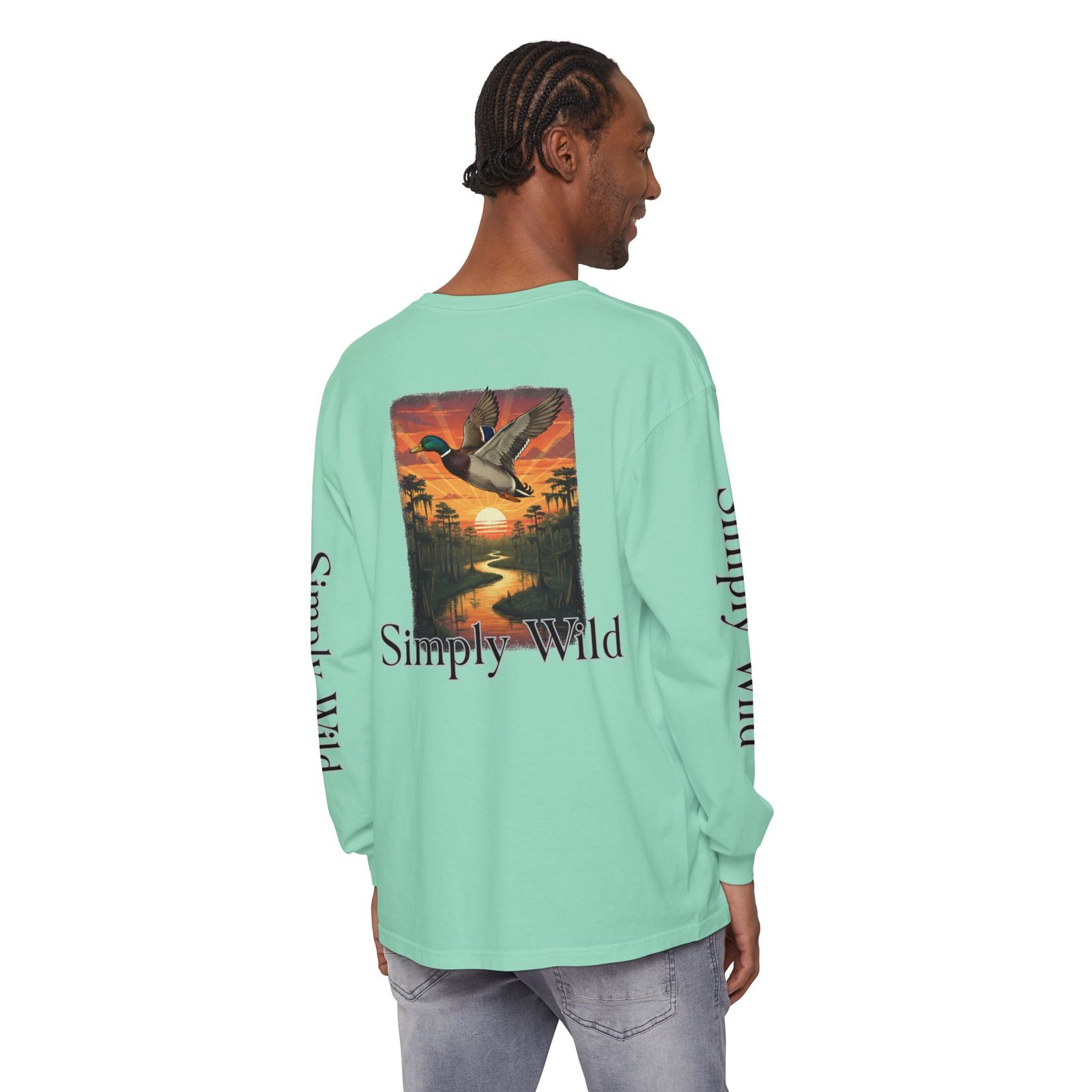 Mallard Duck Sunset Simply Wild long sleeve shirt | Nature wildlife tee - Image 32