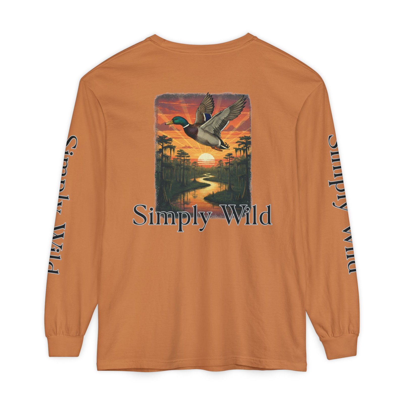 Mallard Duck Sunset Simply Wild long sleeve shirt | Nature wildlife tee - Image 14