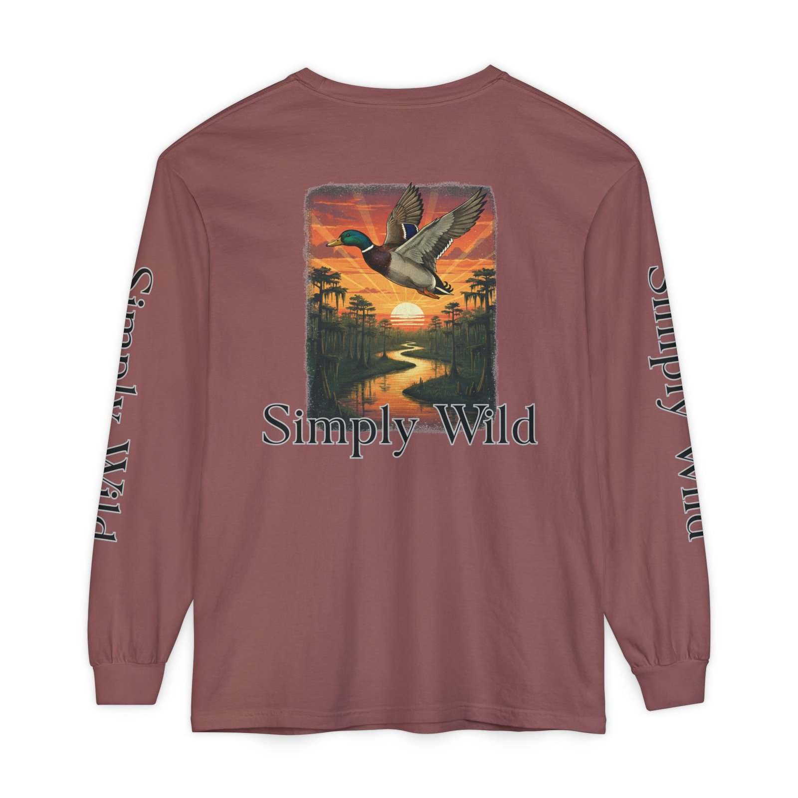 Mallard Duck Sunset Simply Wild long sleeve shirt | Nature wildlife tee - Image 10
