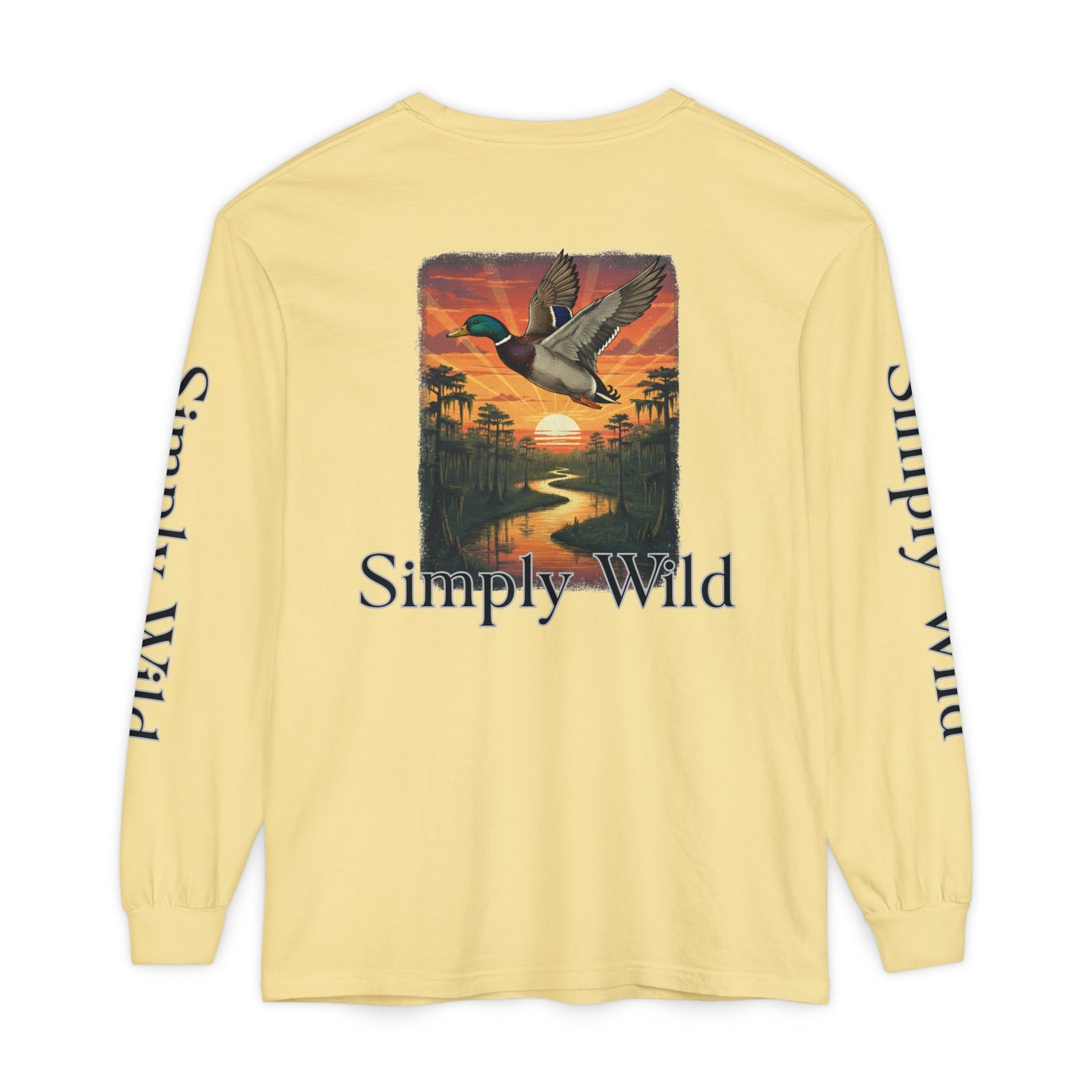 Mallard Duck Sunset Simply Wild long sleeve shirt | Nature wildlife tee - Image 22
