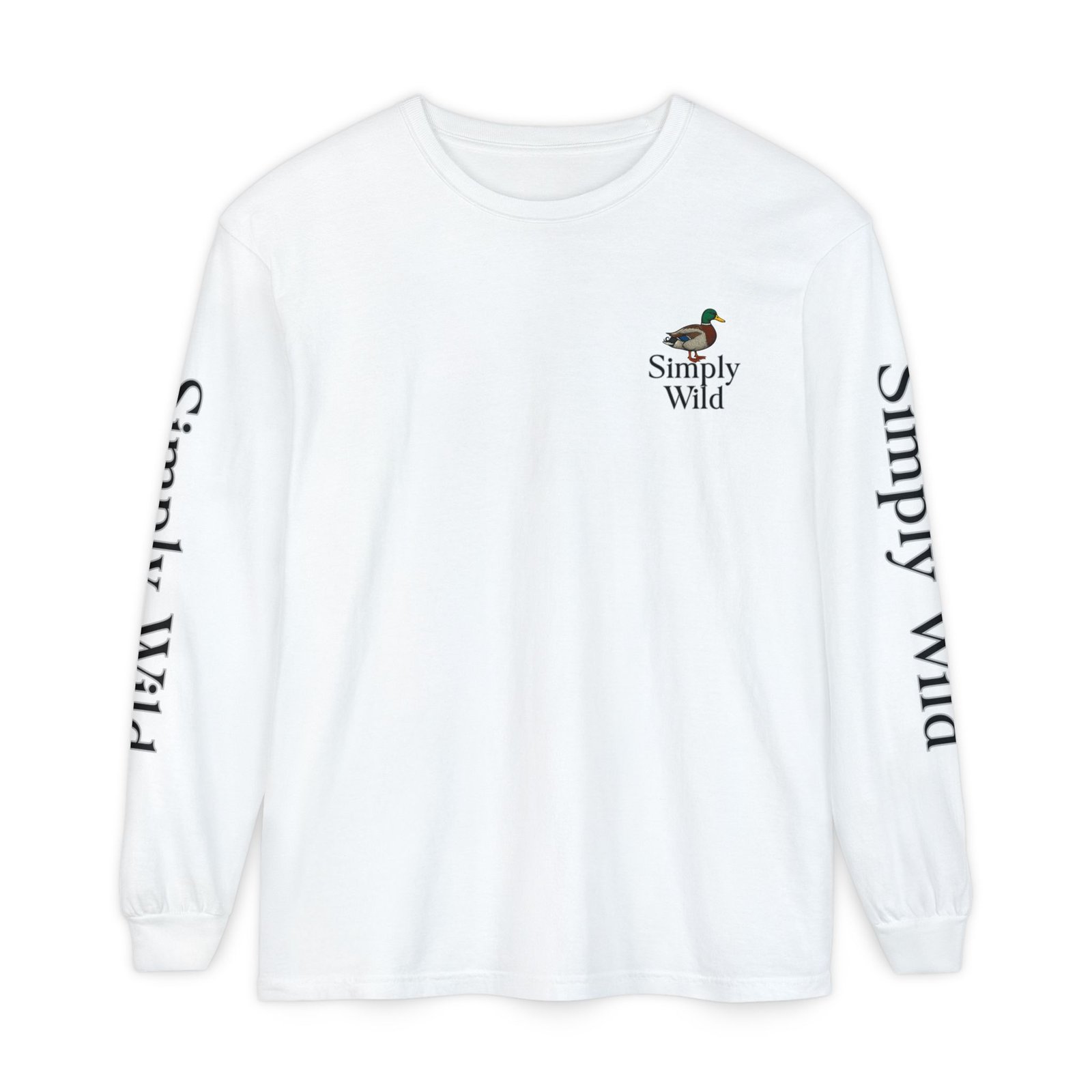 Mallard Duck Sunset Simply Wild long sleeve shirt | Nature wildlife tee - Image 5