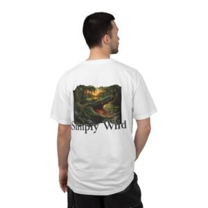 Alligator Illustration Simply Wild T-Shirt | Crocodile Jungle Graphic Tee