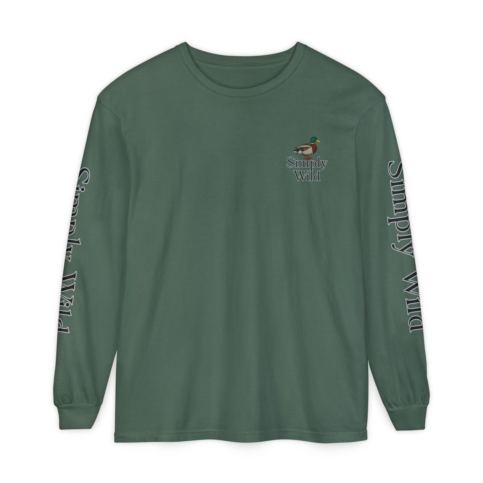 Mallard Duck Sunset Simply Wild long sleeve shirt | Nature wildlife tee - Image 2